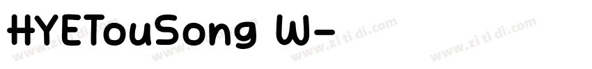 HYETouSong W字体转换